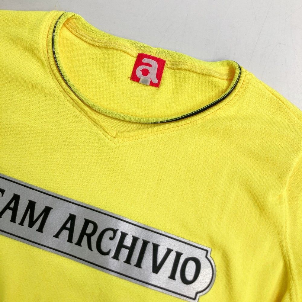 サイズ：38 ARCHIVIO アルチビオ ロゴ ニットセーター イエロー系