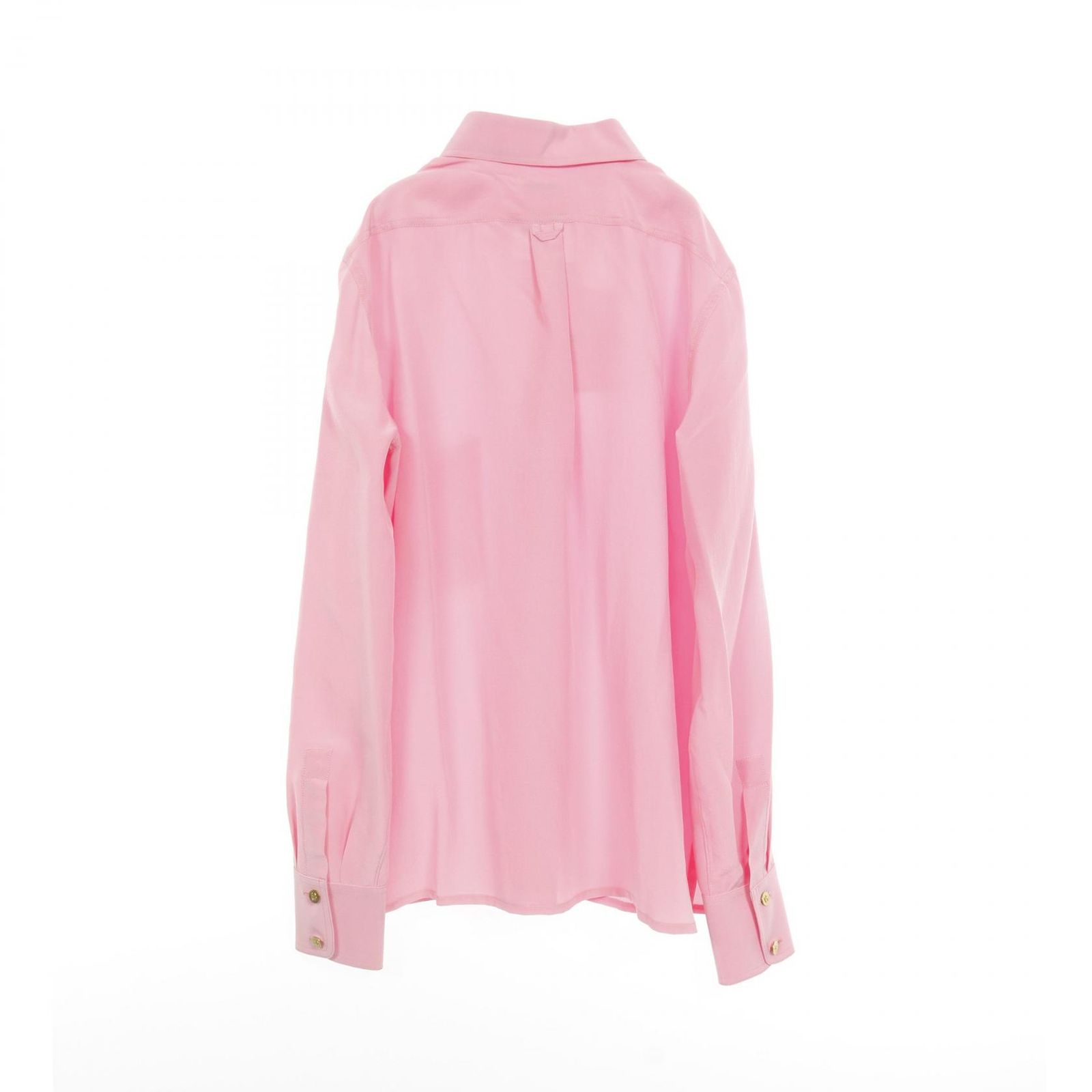 シャネル CHANEL 長袖シャツ ココマークボタン シルク ブラウス レディース Used A