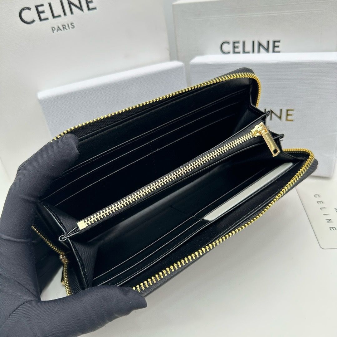 CELINE セリーヌ 財布 レディース 長財布 黒