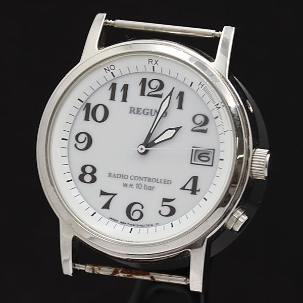 稼働 シチズン レグノ 電波ソーラー ホワイト文字盤 H415-R004727 本体のみ メンズ腕時計 KMR 2000000 NSK