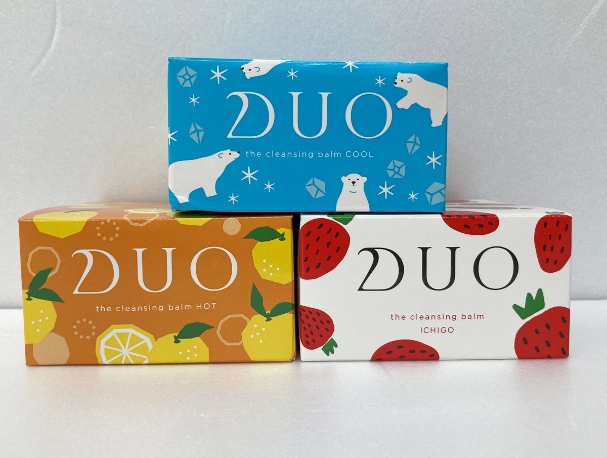 未使用 DUO デュオ ザ クレンジングバーム クールb 90g ×1個 いちご 90g×1個 ホット 90g×1個 MADE IN JAPAN