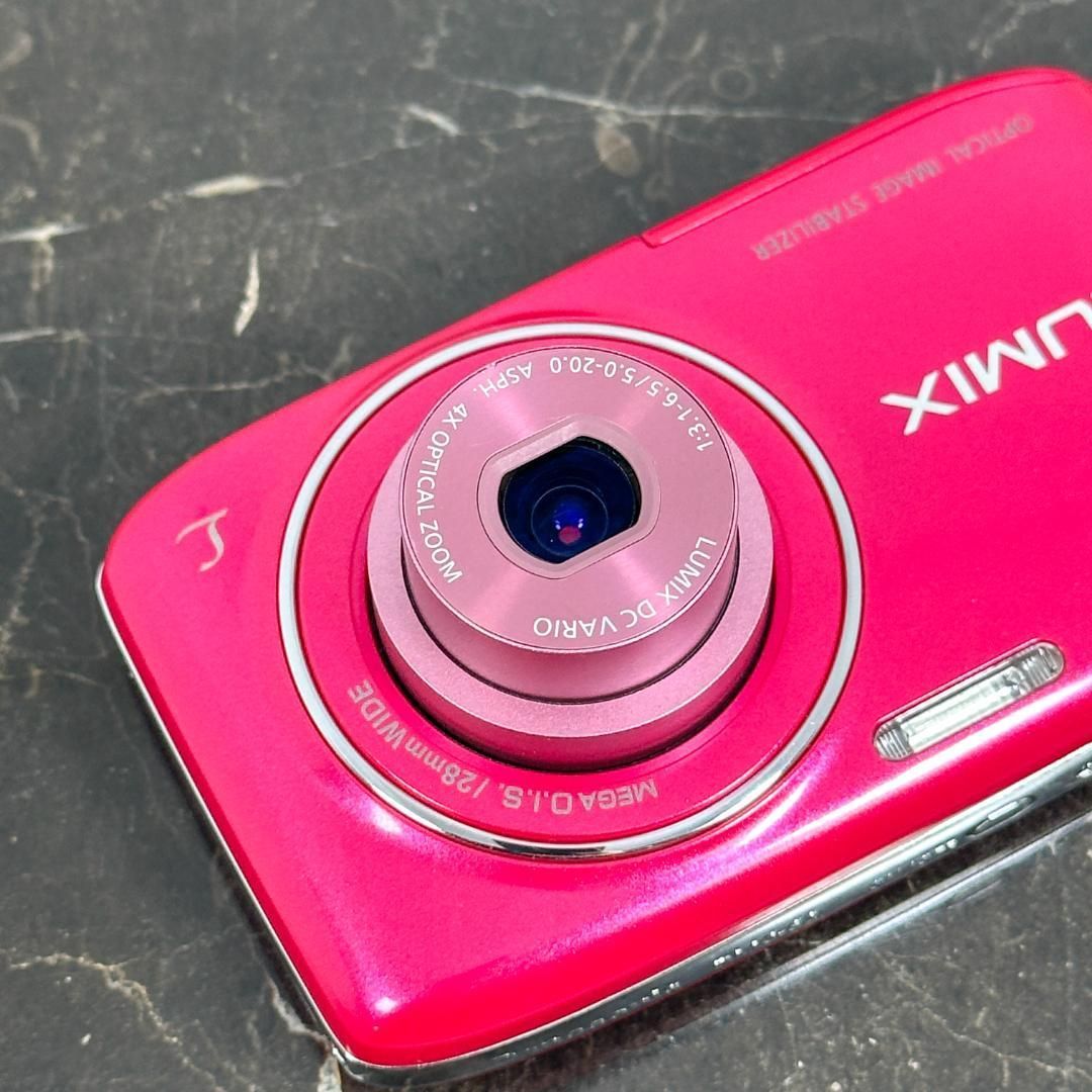 中古】Panasonic パナソニック LUMIX DMC-S2 ピンク コンパクト