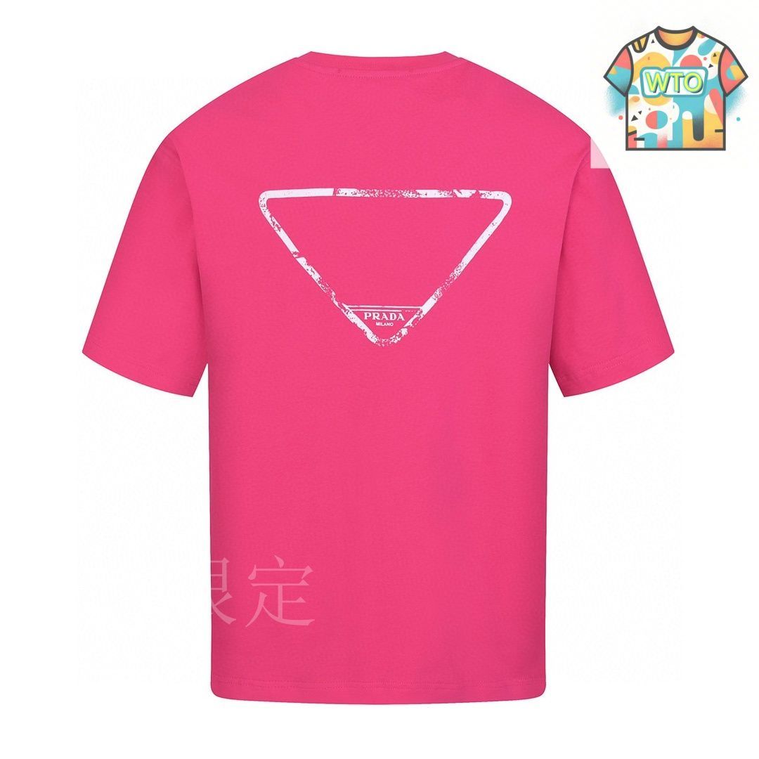 美品　PRADA 刺繍ロゴ Tシャツ クリーム コード刺繍ロゴTシャツ Tシャツ コード刺繍[品番：PRTW0005546
