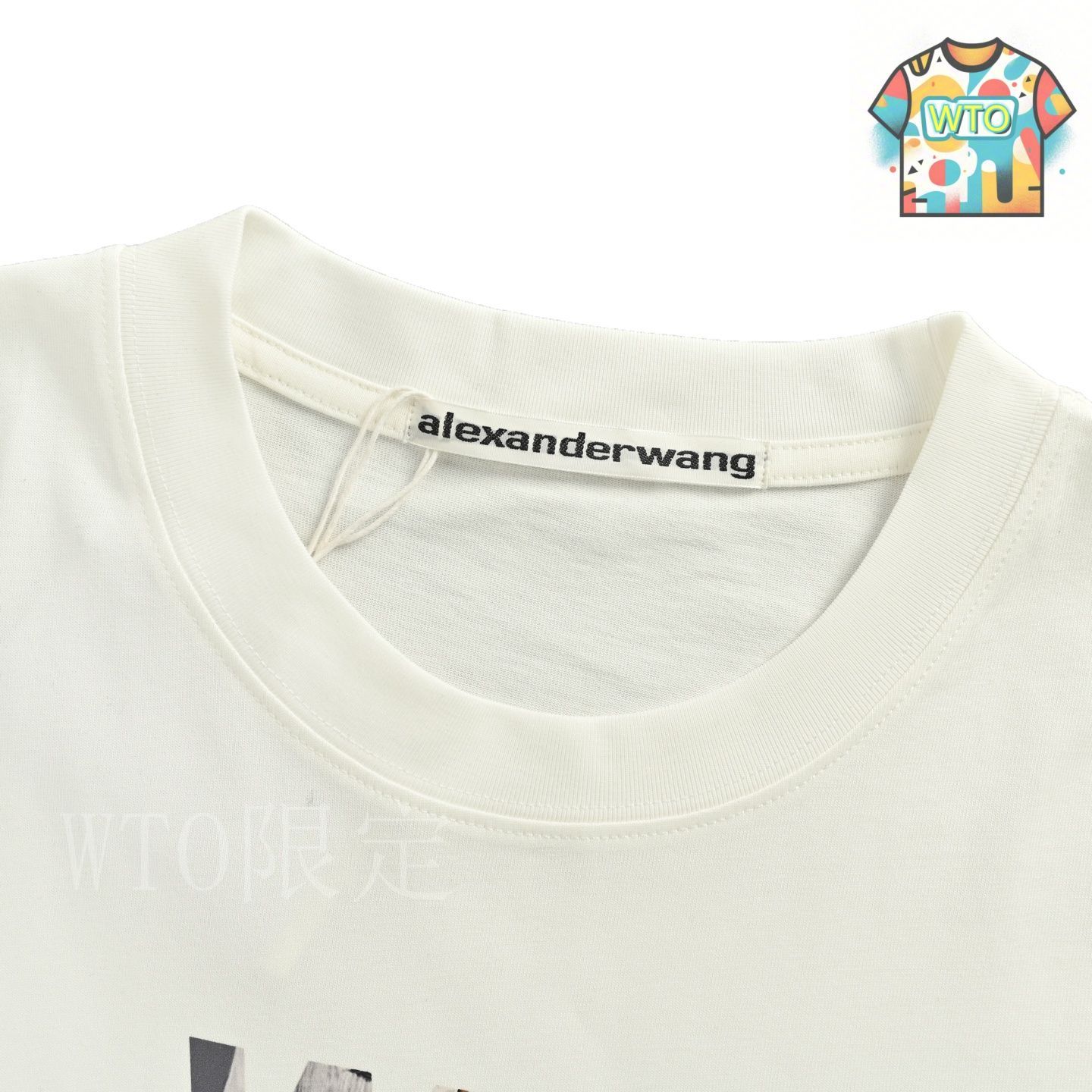ALEXANDER WANG 25SS WANG センター ロゴ ウォッシュド T シャツ Alexander Wang/アレキサンダーワン/ACID WASHED CLASSIC SHORT