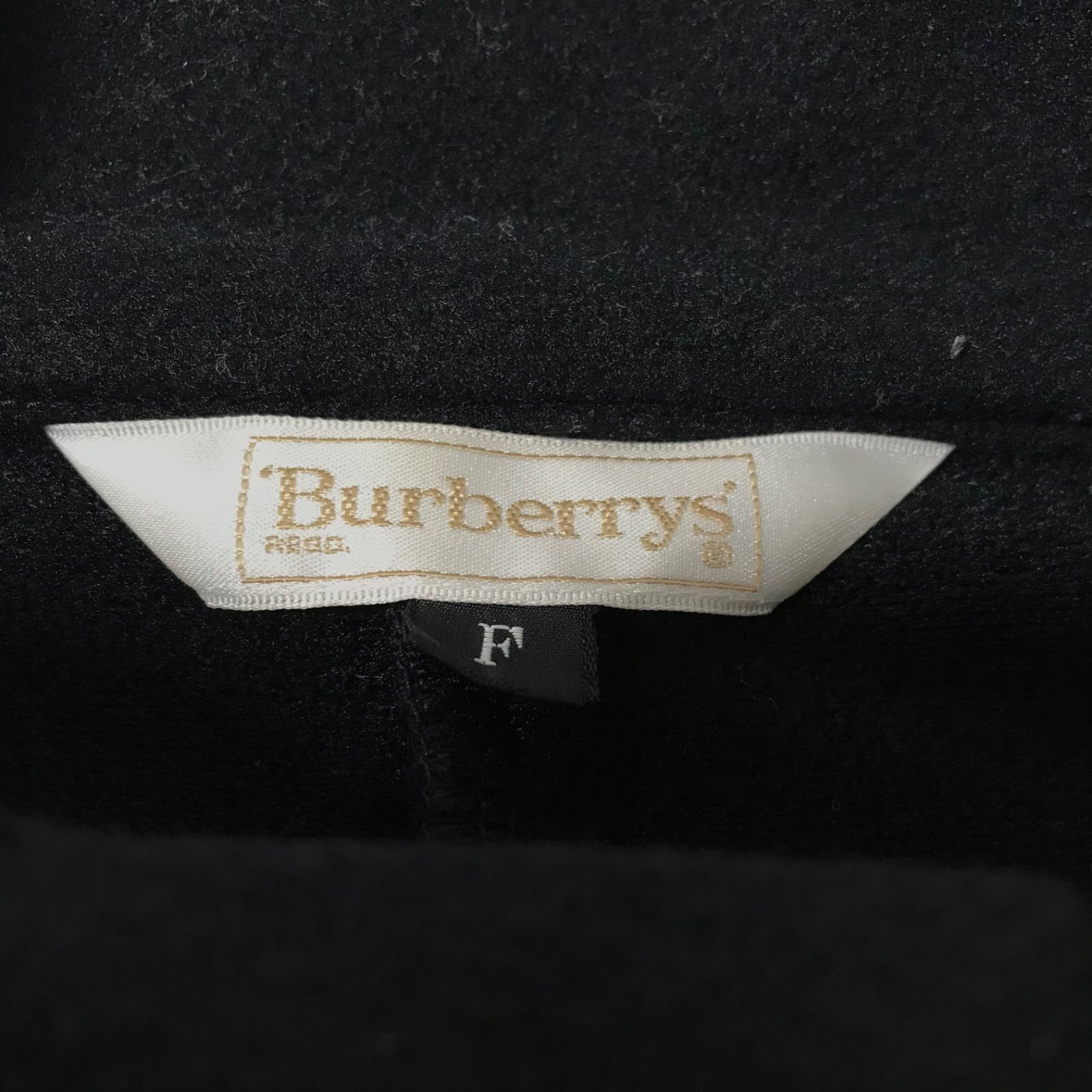 M0902-10-F BURBERRY ノースリーブ フリース ベスト ジップアップ ネイビー Fサイズ