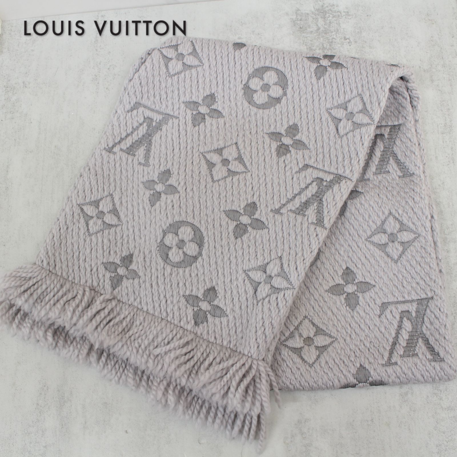 現行タグ！ルイヴィトン エシャルプ　ロゴマニア M74742 マフラー シルク 2005482257600089_1.jpg
