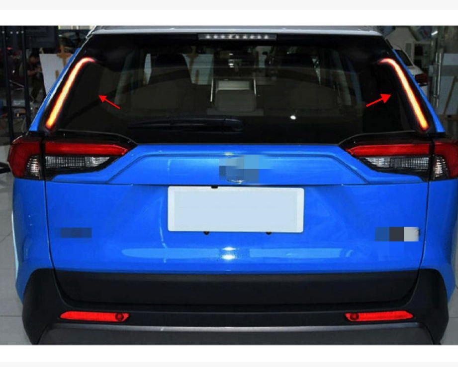 適用19-20款トヨタRAV4栄放LED後バー警告ポストランプ後フォグランプブレーキランプ流光ステアリング 左右2箇