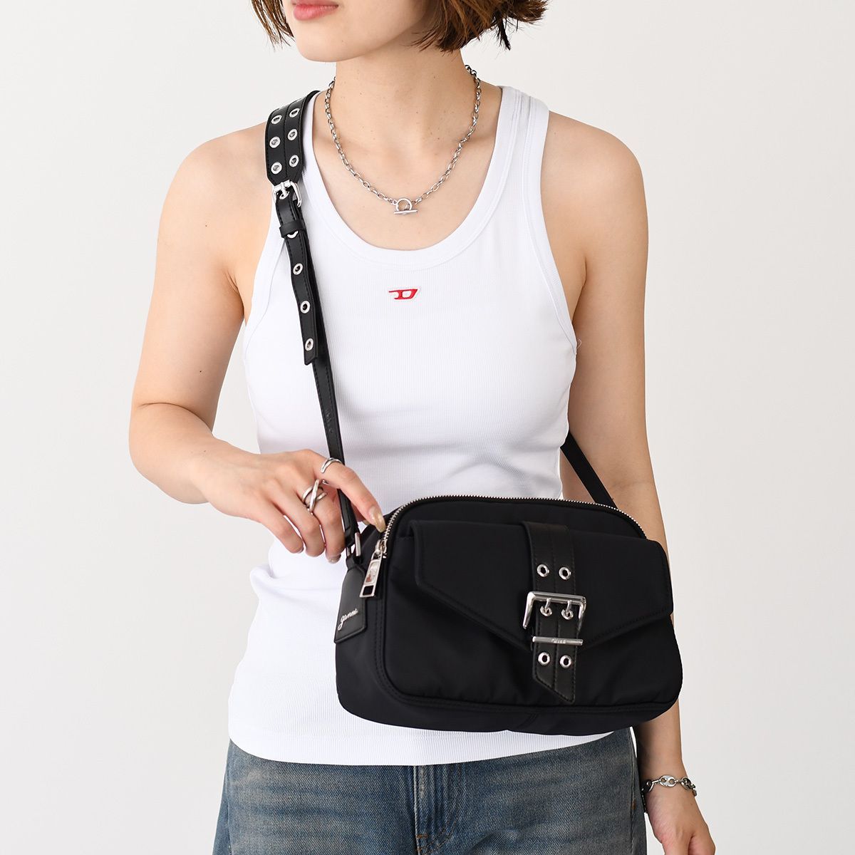 ★エレガント★GANNI バッキー カメラ バッグ ショルダーバック GANNI(ガニー)｜Bucky Camera バッグ/ブラック の通販｜ELLESHOP