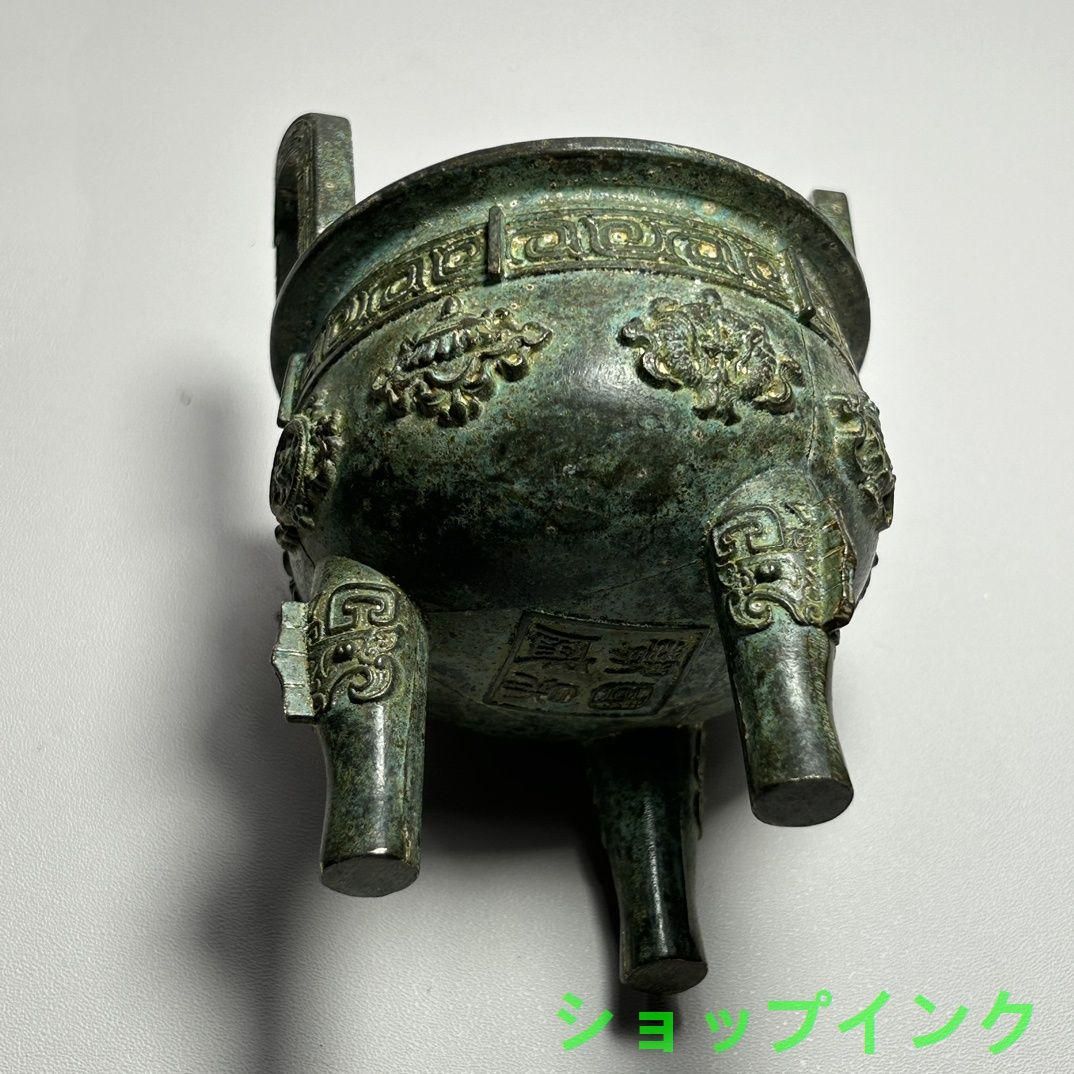 銅器 香炉 三足鼎 焼香炉 線香炉 装飾品 現代工芸品 置物 - メルカリ