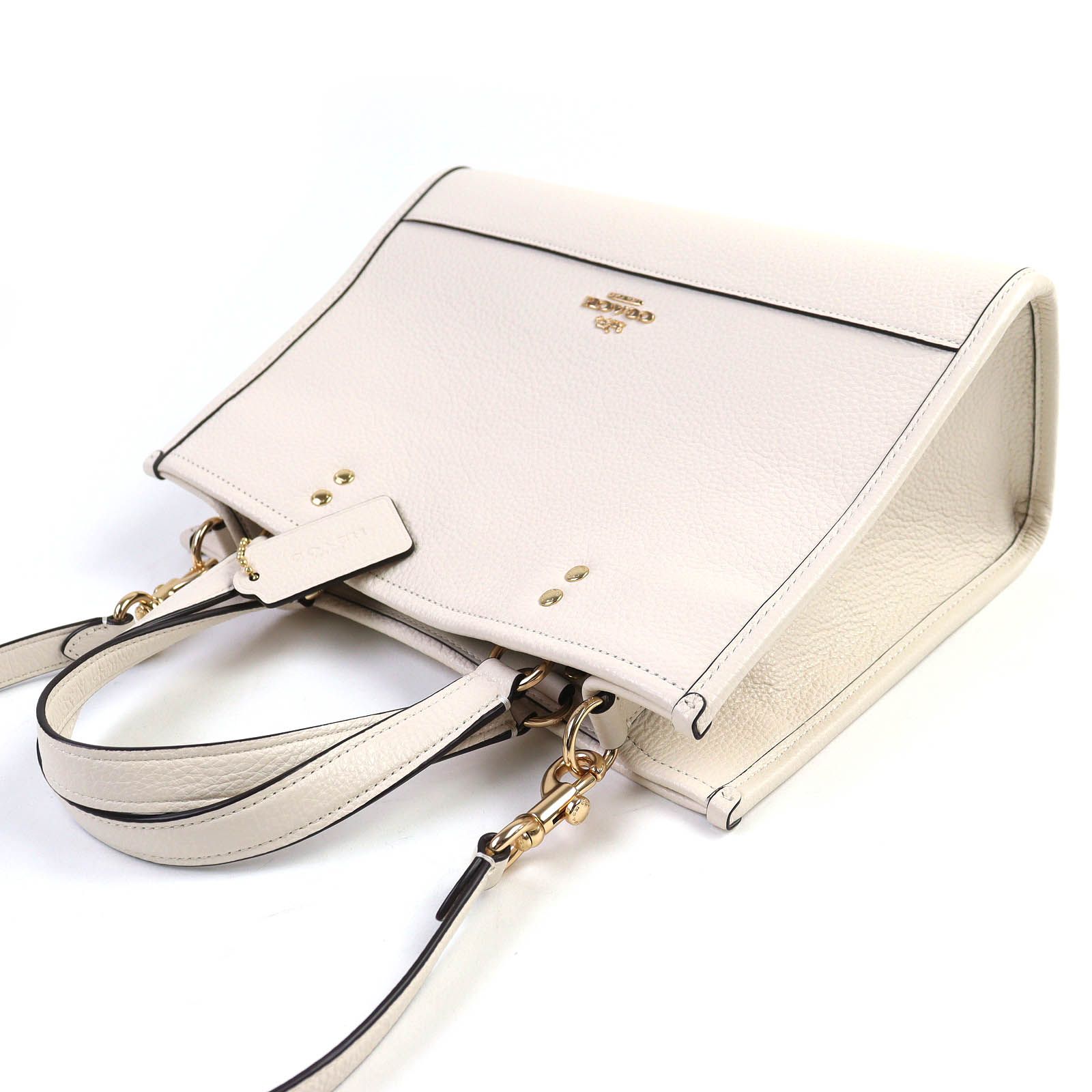 極美品△COACH コーチ 24AW CO976 ロゴ デンプシー 2WAY レザー トート 