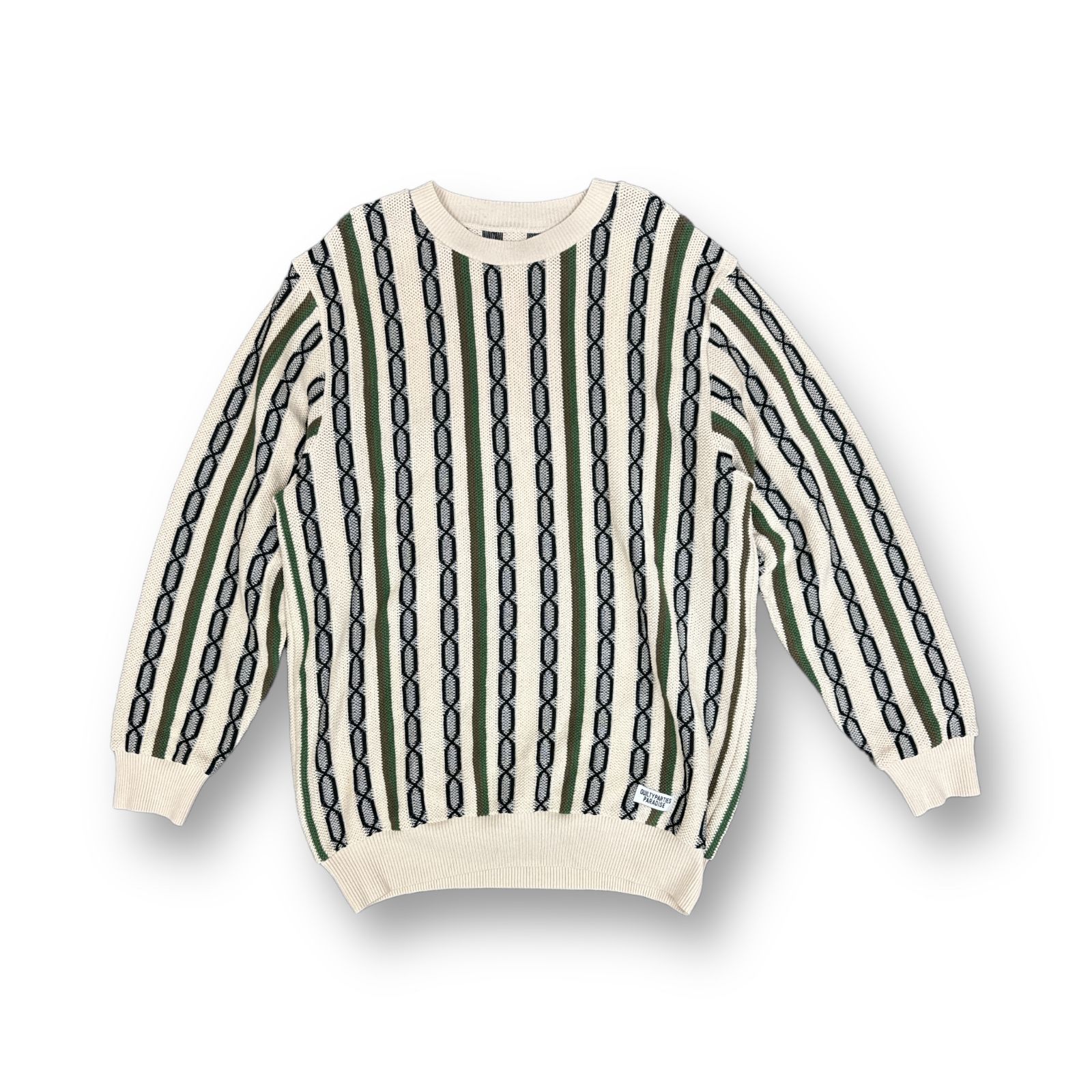 トップス WACKO MARIA STRIPED JACQUARD KNITSWEATER WACKO MARIA/STRIPEDJACQUARD KNIT SWEATER 【公式通販】