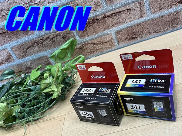 テルスポ イチ推し!! 未使用品!! CANON 純正 FINEカートリッジ キャノン PIXUS用インクカートリッジ 340XL BK：341 Color ブラック/カラーセット ピクサス M-1149