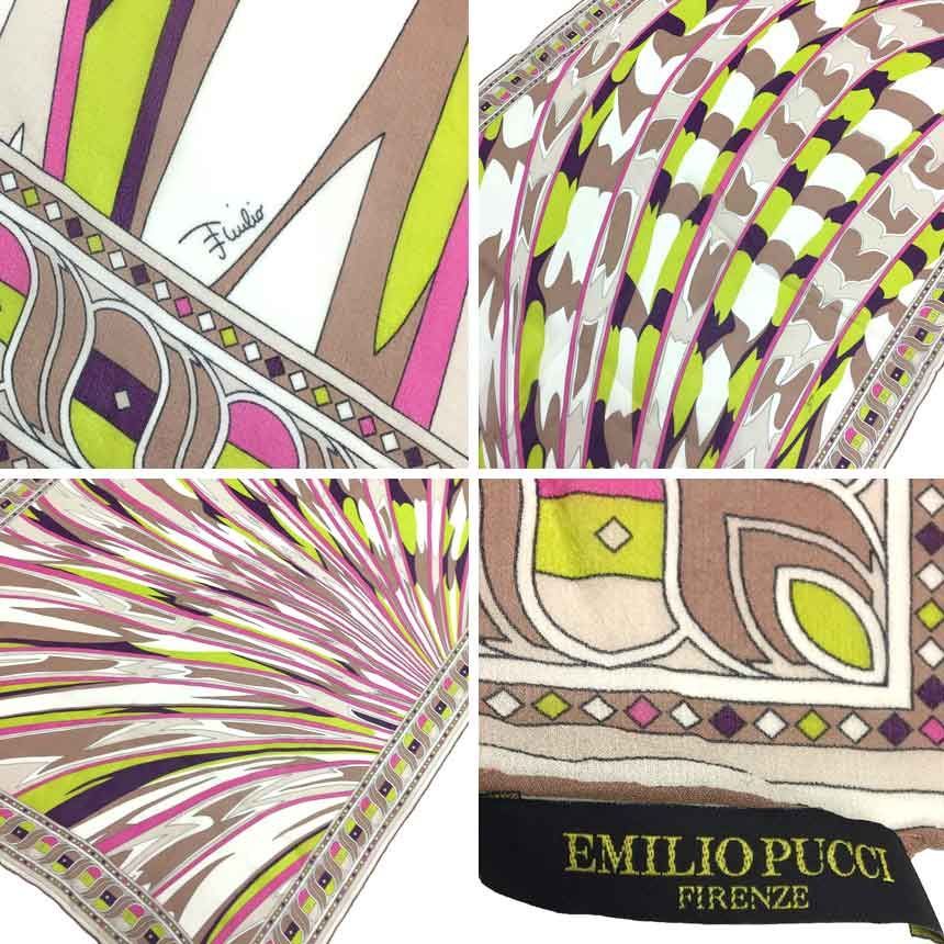 EMILIO PUCCI エミリオプッチ シルク ストール スカーフ aq7697 - メルカリ