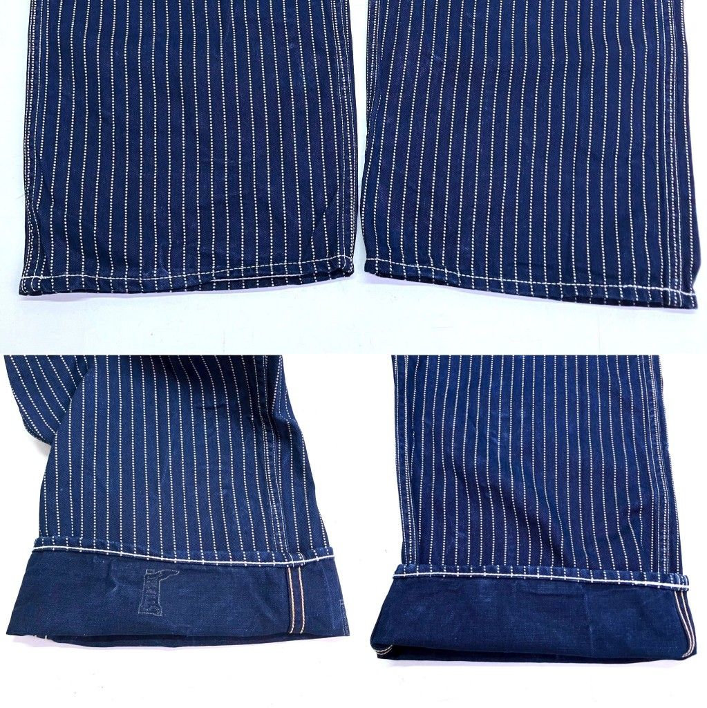 高級な 01w-5420 フリーホイーラーズ WHEELERS ウォバッシュワークパンツ ロングショアマン オーバーオールズ 34×34 メンズ パンツ 品 贅沢な