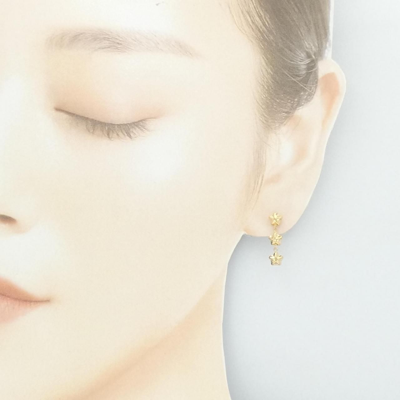 SJX W CLICK HOOP PIERCED (L) K10 ダイヤ0.05 K10 ピアス