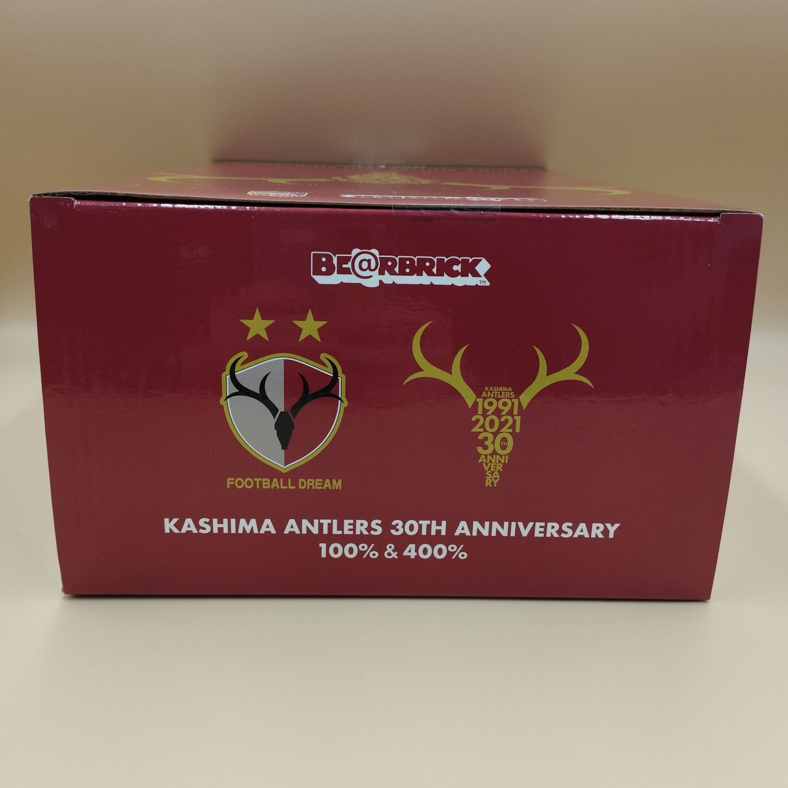 S5475】BE＠RBRICK KASHIMA ANTLERS 30th ANNIVERSARY 100%&400