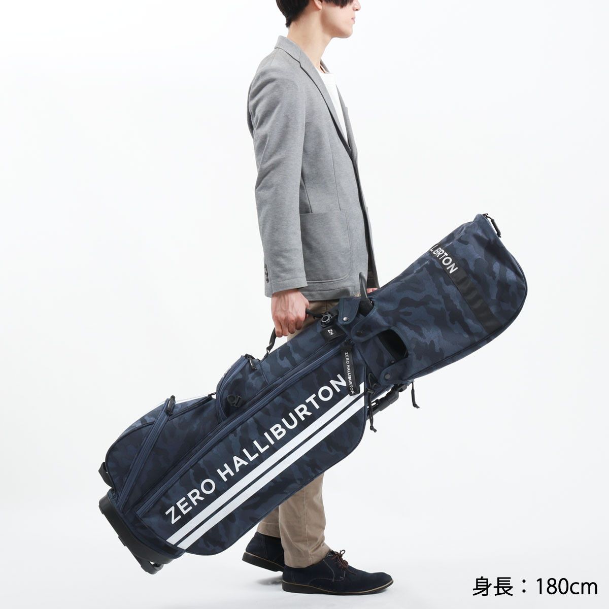 20％OFFゼロハリバートンZHG-CB1スタンド キャディバッグ ネイビーカモ