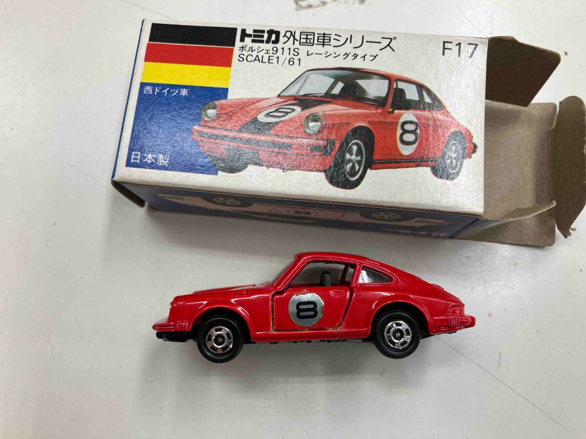 トミカ F17 ポルシェ 911S レｰシングタイプ 赤 シｰト:アイボリｰ 黄窓