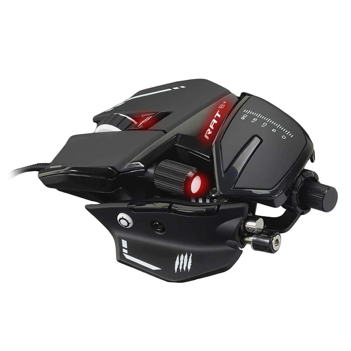 Mad Catz (マッドキャッツ) R.A.T.8プラス 有線 ゲーミングマウス FPS向け 最大16000DPI 無段階調整DPI スナイパーエイムボタン PS4 
