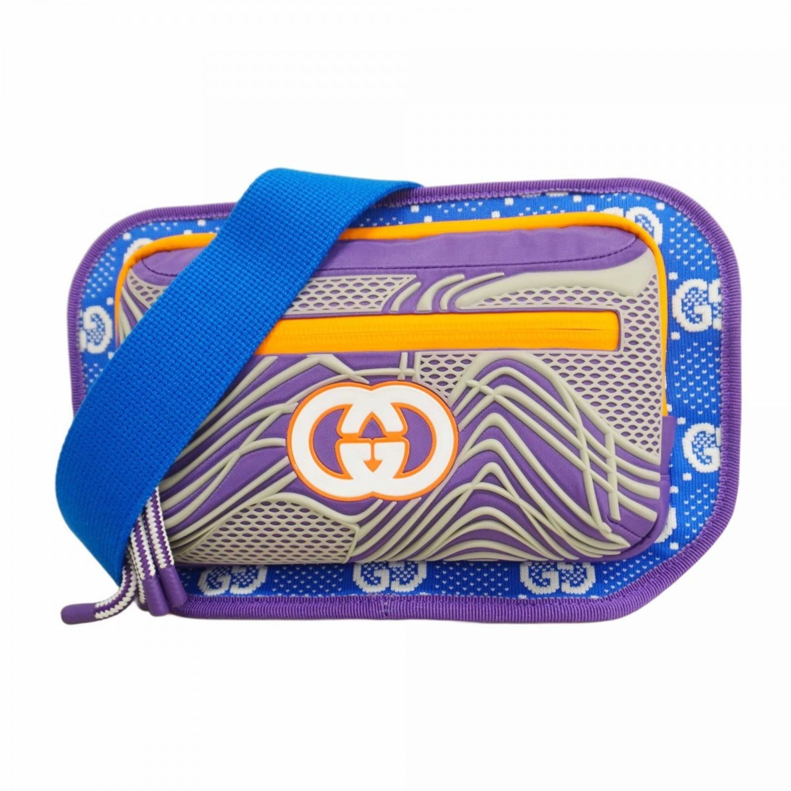 グッチ Gucci グッチ ウエストバッグ 752102 ナイロン パープル オレンジ ブルー レディース P1306374