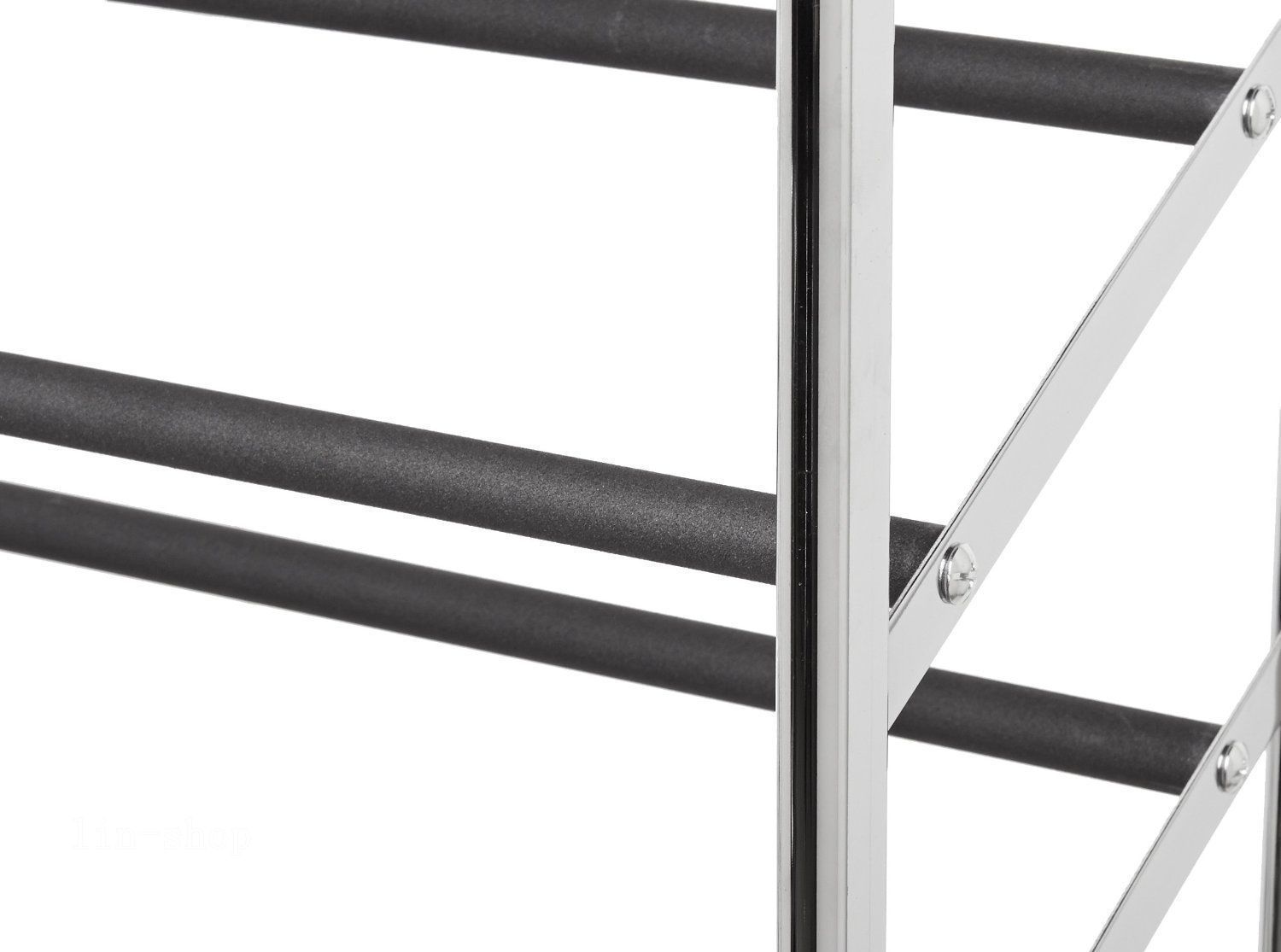 【関税込み】【在庫処分】50足用 シューズラック シルバー ベーシック 甲の痛み軽減