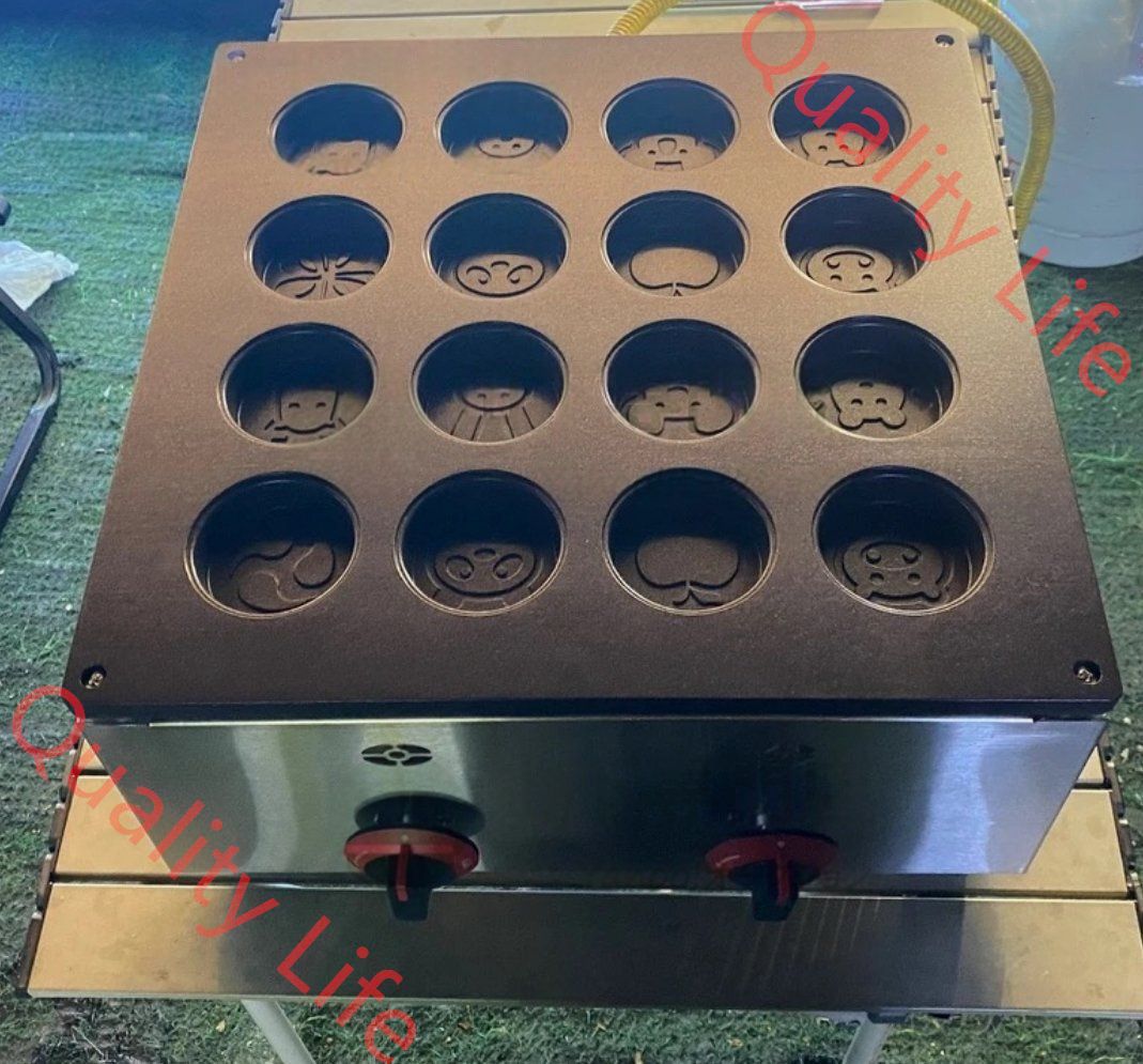 今川焼機 16穴 大判焼器 大判焼き 大判焼機 回転焼き アニメ柄 LPガス式|業務用|飲食店|店舗用品