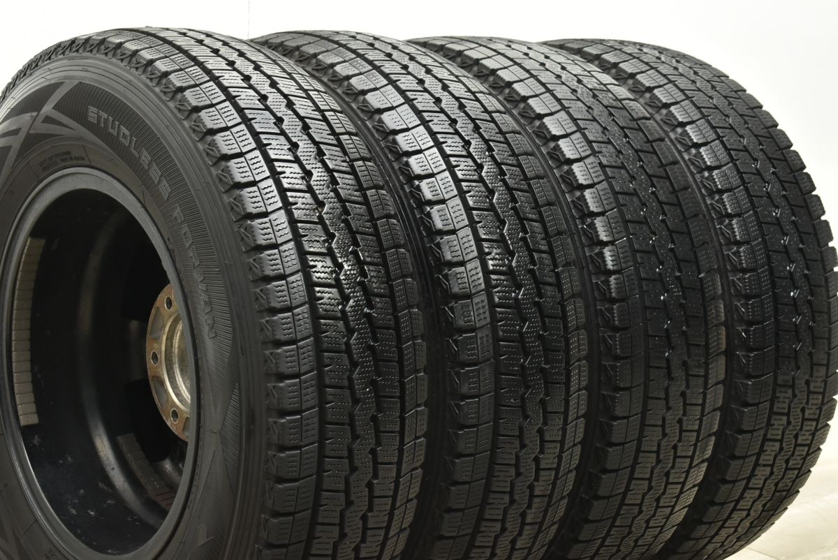 2023年製 バリ溝 スタッドレス付】DOS 15in 6J+33 PCD139.7 ダンロップ