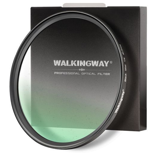 WalkingWay82mmブラックミスト1/4フィルターソフト効果1/4コントラスト調整用ソフト描写用フィルター多層ナノコーティング航空アルミ材質薄枠