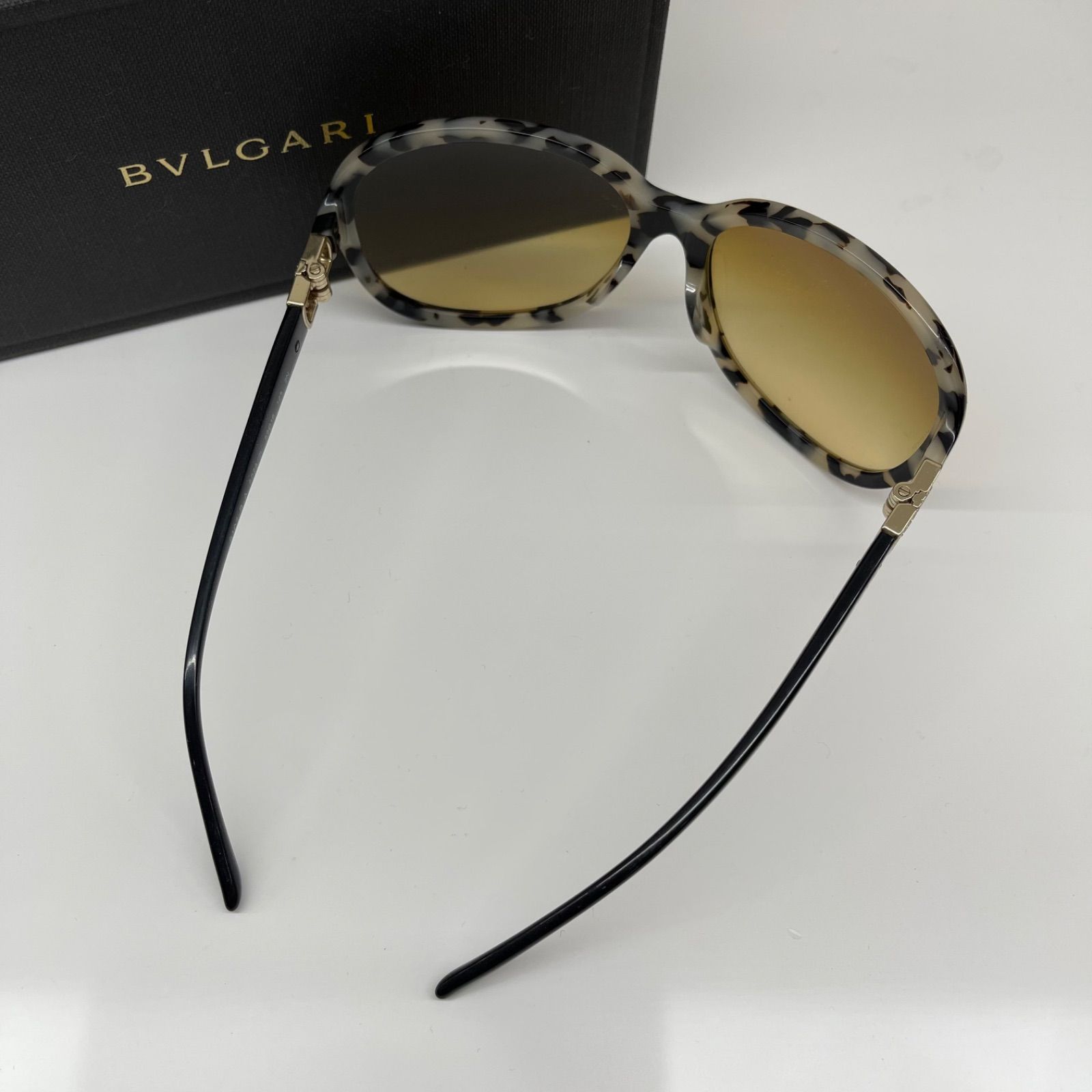 BVLGARI ブルガリ サングラス パレンテシ 8107-B-A ブラック系 ホワイト系 プラスチック ラインストーン レディース 美品 美品】BVLGARI 8107BA-5024/2L パレンテシ ラインストーン バタフライ