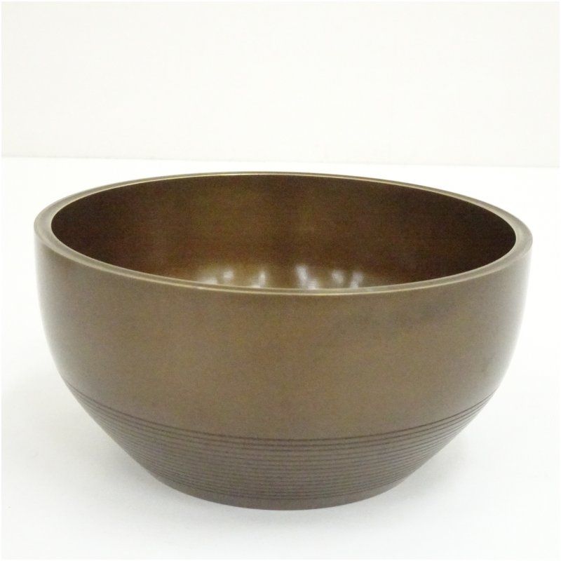 一ノ瀬宗辰造 唐銅而妙斎好写筋建水（共箱） 茶道具 茶道