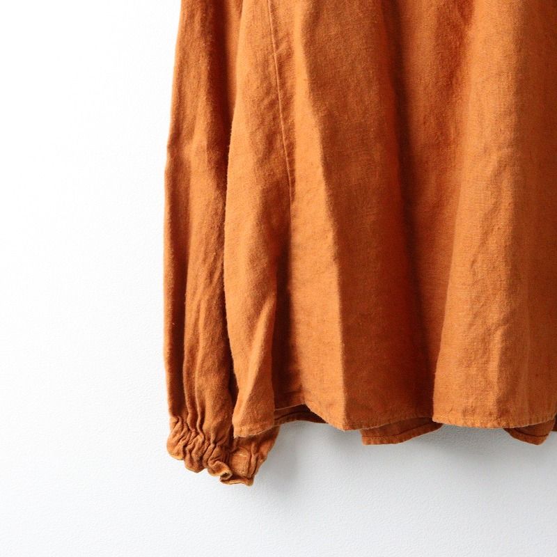 ネストローブ　定番　リネン起毛スタンドフリルブラウス　オレンジ PICK UP 】秋色オレンジ | ONLINE SHOP | nest Robe Shop Blog