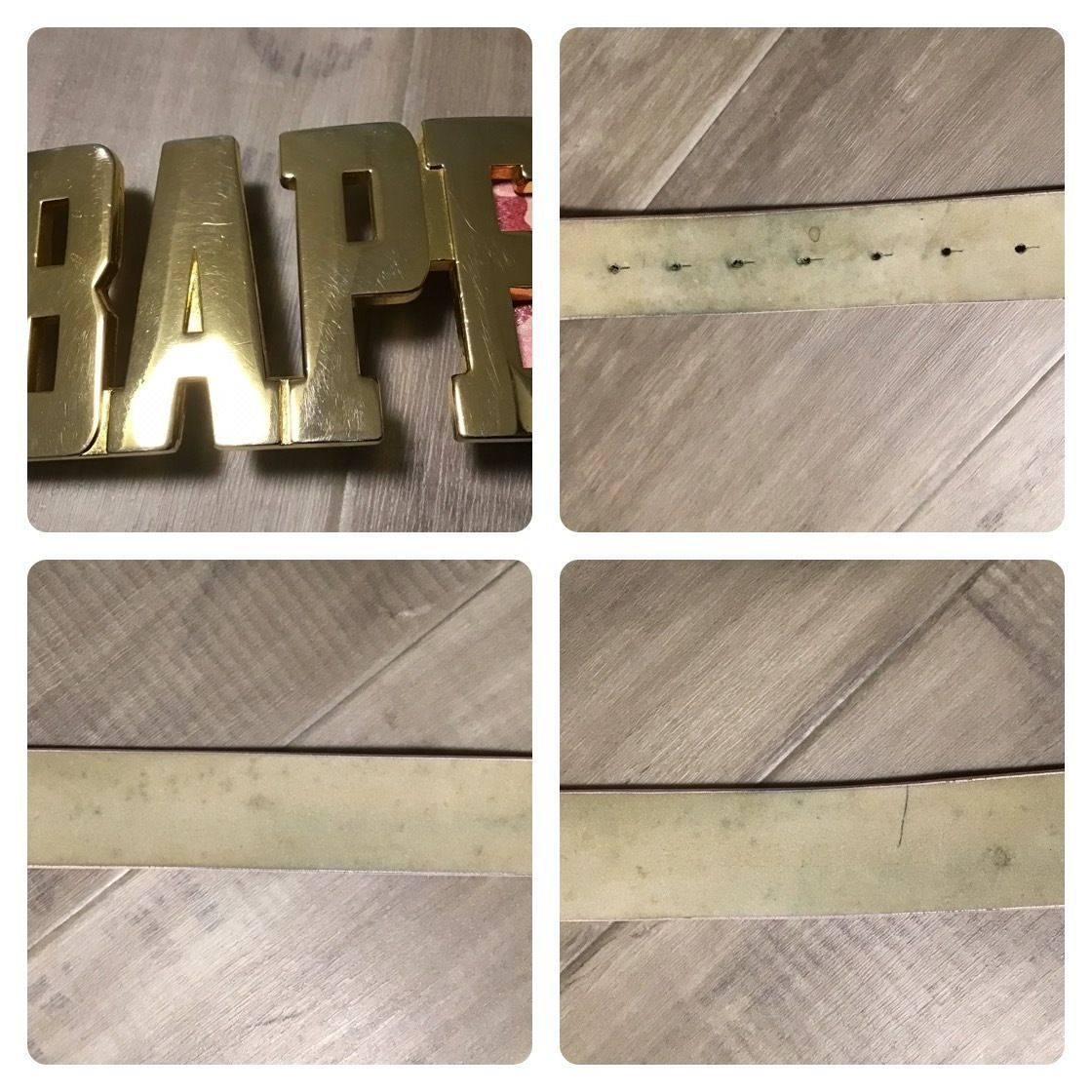 ABC camo Pink レザー ベルト Lサイズ a bathing ape BAPE