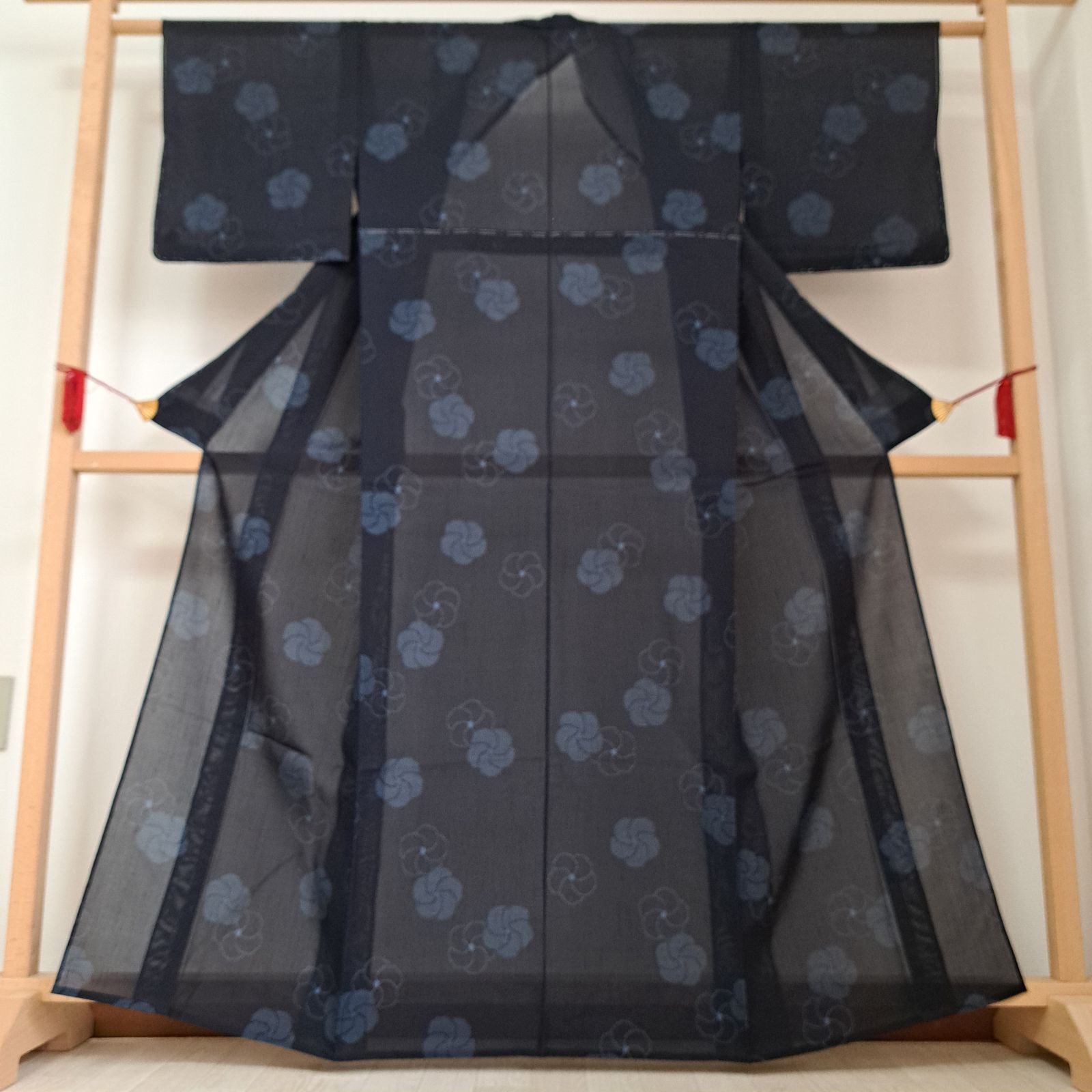 夏着物　夏紬着物　紺　hagitomo0522様 夏着物 夏紬着物 紺 hagitomo0522様 夏着物 夏紬着物 紺