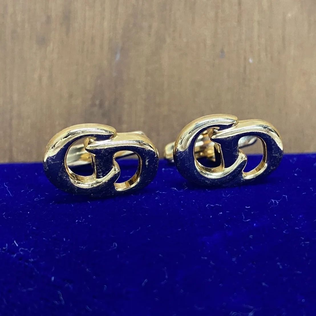 極美品　クリスチャンディオール　グリーンカフリンクス・カフスボタン　Diorロゴ Dior - □極美品□ ChristianDior クリスチャンディオール
