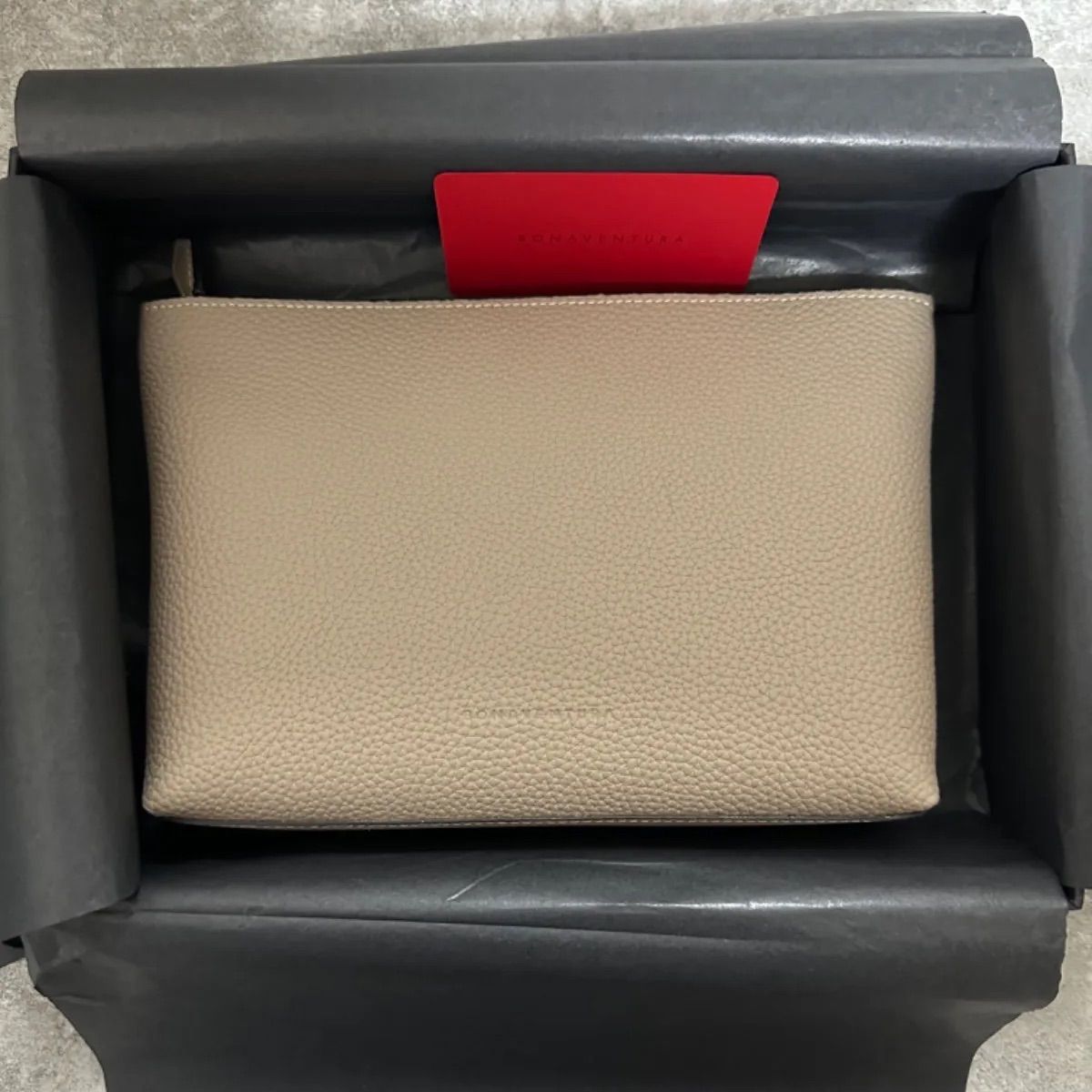 BONAVENTURA スクエアポーチ シュリンクレザー (スモール