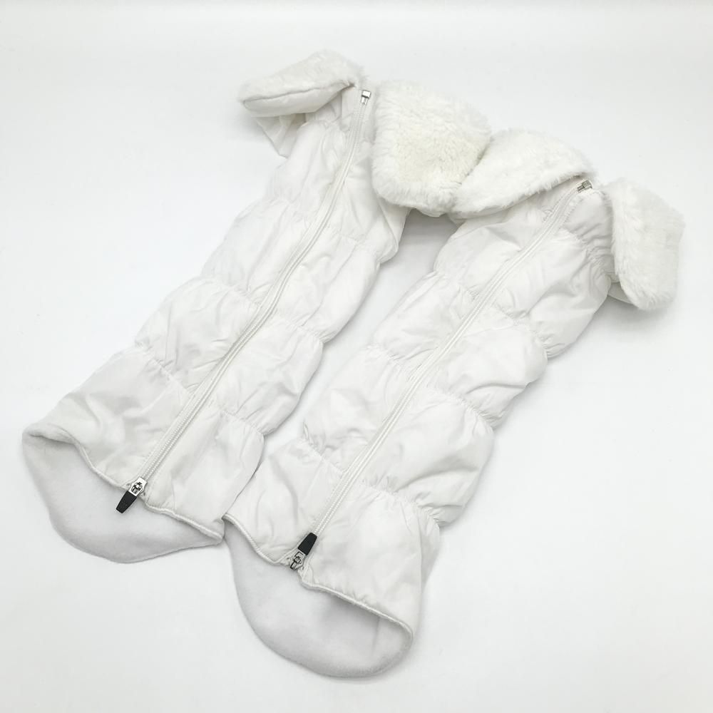 アルチビオ レッグウォーマー 白 ファー 裏起毛 フルジップ レディース ゴルフウェア archivio