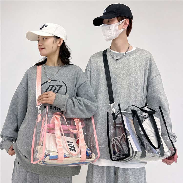 トートバッグ クリアバッグ レディース ショルダーバッグ クリア