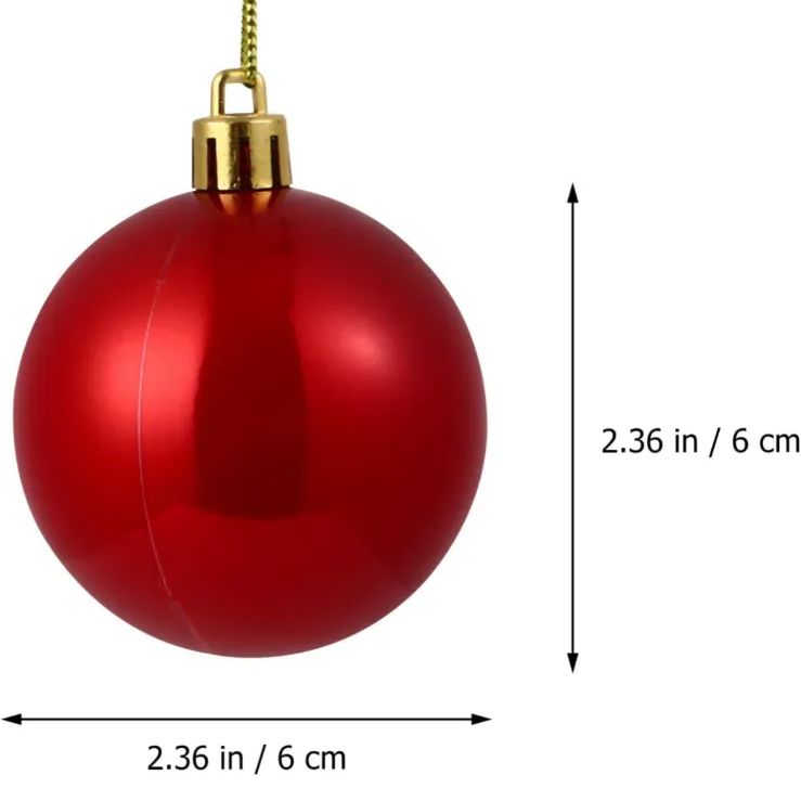 NOLITOY クリスマスボール オーナメント 直径6cm 華やか 18個セット 2