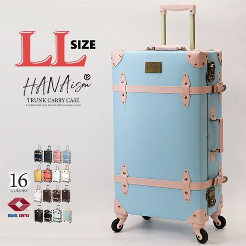 スーツケース LLサイズ キャリーケース キャリーバッグ TSAロック 軽量 大型 トランク 海外 旅行 かわいい 女子旅 HANAism NN 16 スカイ トラベルソムリエ t-l4