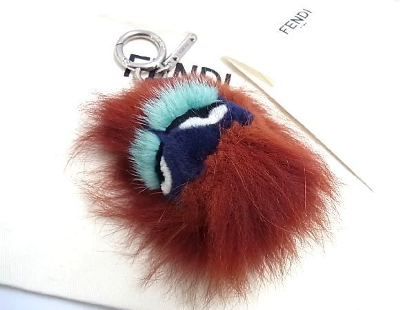 □極美品□ FENDI フェンディ バッグバグズ ポンポンチャーム ファー