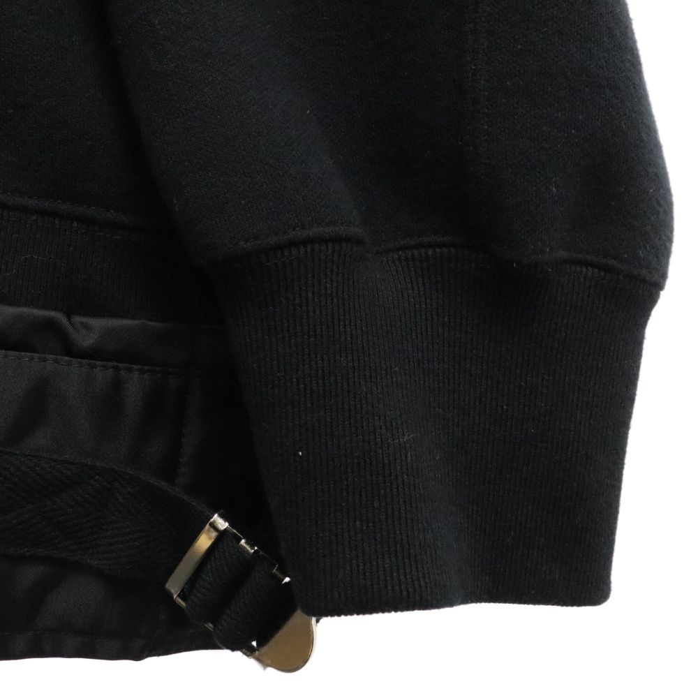 Sacai (サカイ) 23AW ハイネック ダブルジップアップパーカー ブラック 