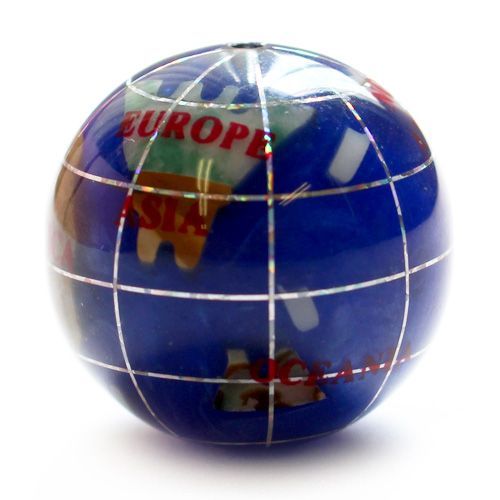 P6_K25 天然石地球儀 6個セット 天然石地球儀 球のみ パーツ販売 