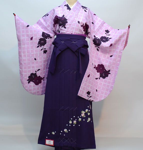 二尺袖 着物 袴フルセット 百花斉放 袴変更可能 着物丈は着付けし易い