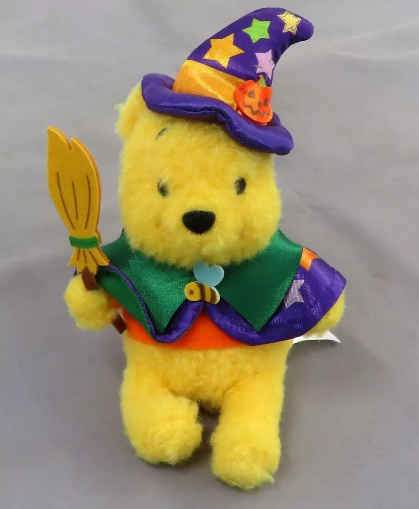 ★激レア★レトロ★ディズニーストア★ハロウィン★デビルプーさん★ぬいぐるみバッジ かぼちゃカラーがかわいいプーさん☆ディズニーハロウィーン2015