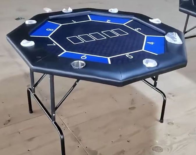 人気推薦◆テキサスホールデム 折りたたみ式ポーカーテーブル 8人用 カジノゲーム 120cm