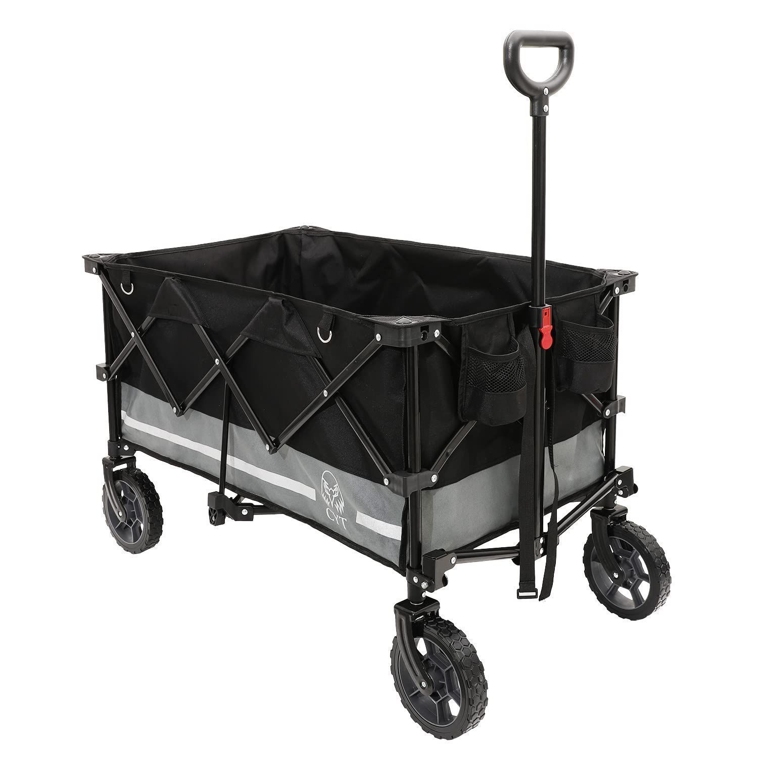 CYT キャリーワゴン 大容量 156L 耐荷重100kg アウトドアワゴン キャリーカート 自立収納 コンパクト キャンプ 釣り 買い物 ブ