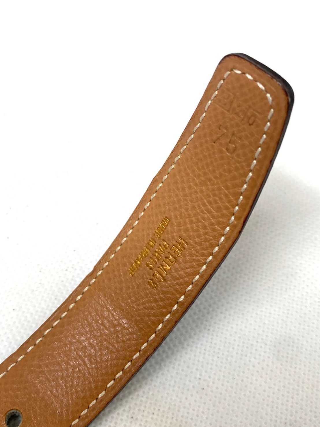 美品 エルメス HERMES コンスタンス Hベルト レザー ゴールド
