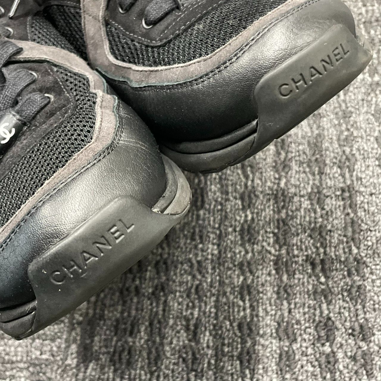 CHANEL】シャネル サイズ43 スニーカー W G38301 #43 黒 メッシュ