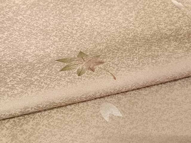 平和屋着物●上質な小紋　手描き　桜楓文　暈し染め　金彩　さが美扱い　正絹　逸品　AAAY9941np 平和屋着物○上質な小紋 手描き 桜楓文 暈し染め 金彩 さが美