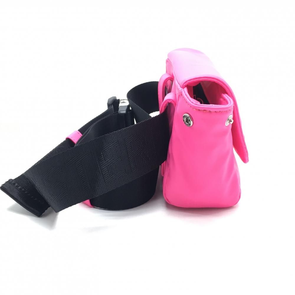 アディダス ゴルフバッグ/キャディバッグ 黒/ピンク フードカバー付き